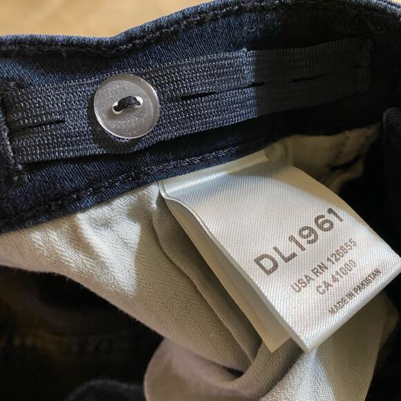 DL1961 Zane Social Deep Indigo Stretch Knit Skinny Jeans Size 14 - Picture 4 of 10